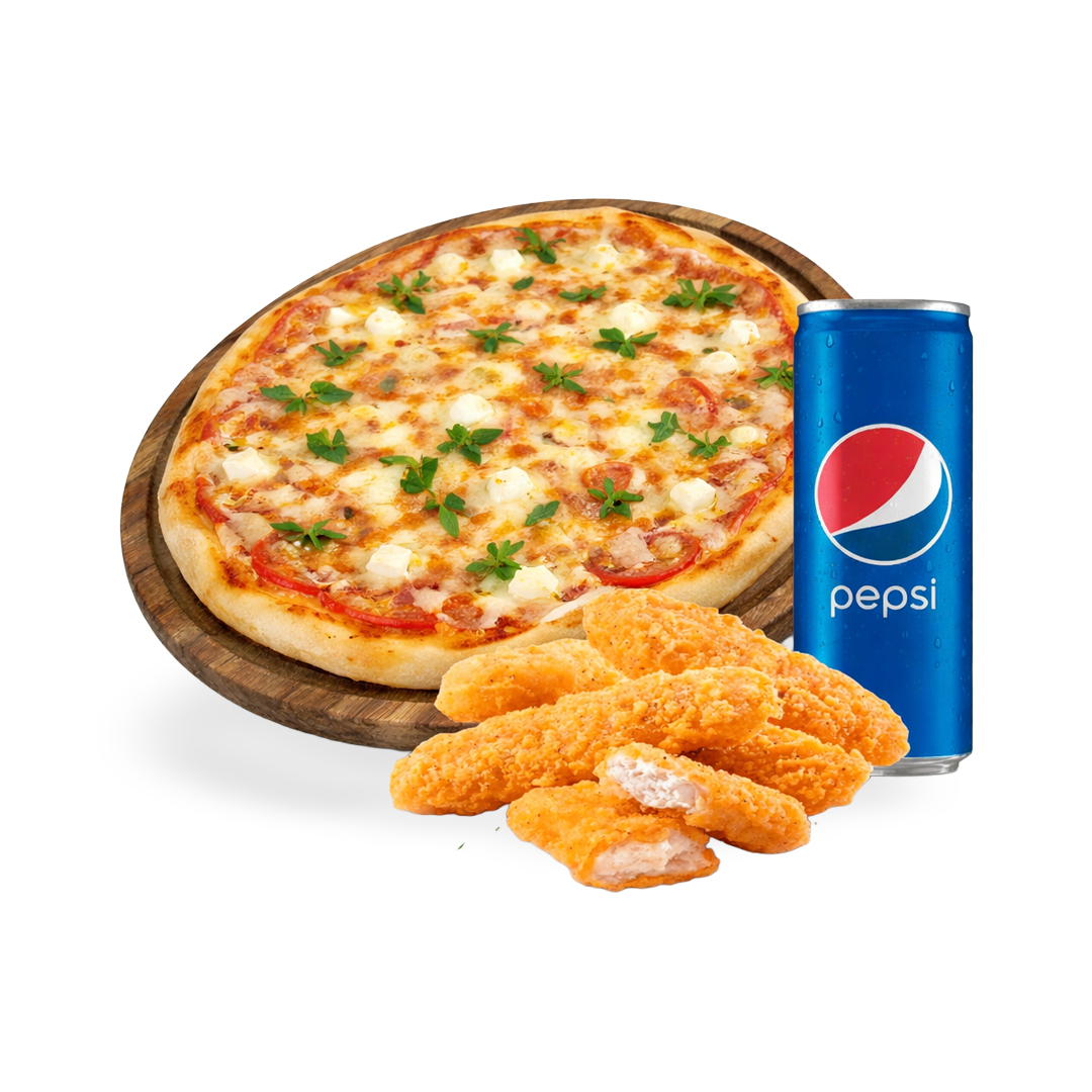 Margarita Pizza Kombo (Margarita Pizza + Atıştırmalık + 0.33 İçecek)